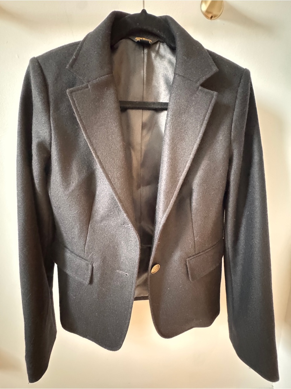 L.L. Bean Women's Black Wool Tailored Blazer